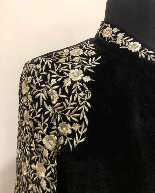 Wedding Special Laxury Hand Work Sherwani With Pent - Image 2