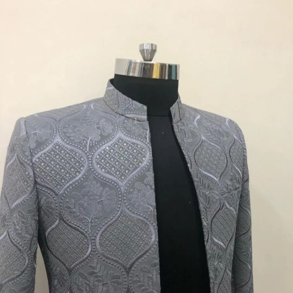 Lettest And Trendding Design Sherwani With Pent - Image 3