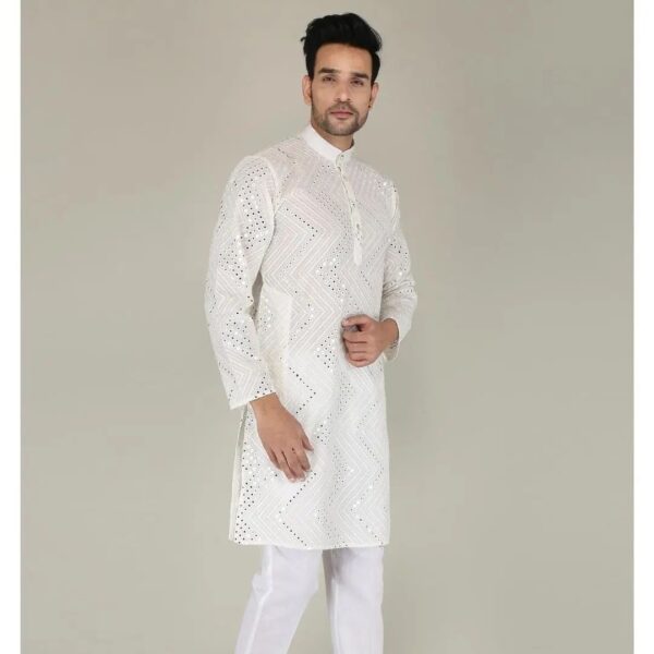 Trendding Design Mirror Work Kurta Pajama - Image 2