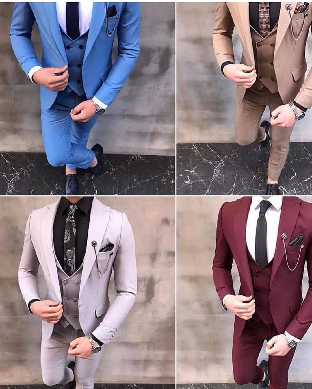 Buy Wine Cutdana Work Wedding Tuxedo Suits for Men Online