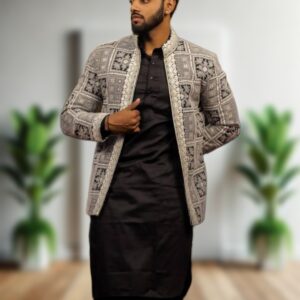 Men’s Exclusive Most Trending Luxury Designer Kurta Pajama with Open Jacket Set – Premium Wedding & Festive Collection by Faisaloutfits