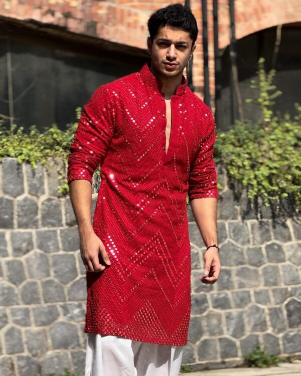 Lattest And Trendding Design Luxury Mirror Work Kurta Shalwar Set