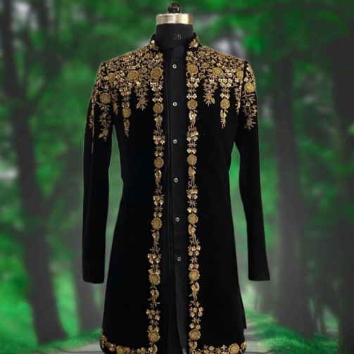 Open Shrug Sherwani Set