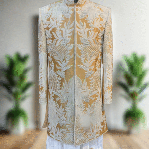 Ranveer Singh Style Sherwani Set – Designer Wedding Special Kurta, Pant & Indo-Western Fusion | Royal Wedding Look Luxury Indo-Western Sherwani Set Inspired by Ranveer Singh
