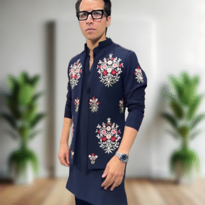 Kurta Pajama With Nehru Jeckit Set