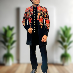 Open Shrug Sherwani Set