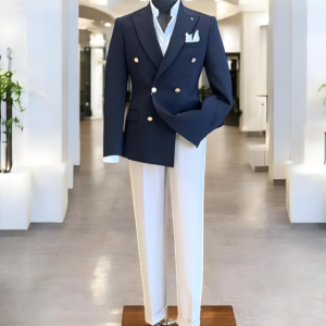 Mens Exclusive Most Trending Designer Luxury Formal Double-Breasted Three-Piece Tuxedo Suit by Faisaloutfits