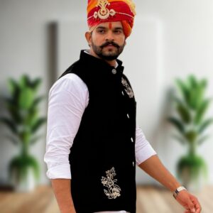 Men’s Exclusive Trending Designer Luxury Embroidered Nehru Jacket with White Shirt & Pant Set – Premium Occasion Wear by Faisaloutfits 3 Picsart 25 11 01 19 05 38 9761