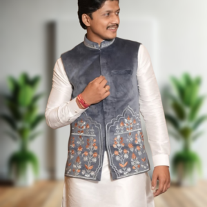 Men’s Exclusive Most Trending Designer Luxury Embroidery Work Nehru Jacket with White Kurta Pajama Set – Premium Wedding & Festive Ethnic Wear by Faisaloutfits 3 Picsart 26 02 11 20 50 24 0901