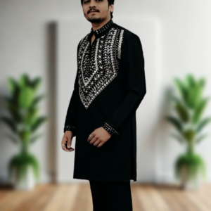 Men’s Exclusive Most-Trending Designer Luxury Real Mirror Embroidery Work Kurta Pajama Set – Premium Wedding & Festive Ethnic Wear by Faisaloutfits 6 Picsart 26 02 11 22 38 48 6581
