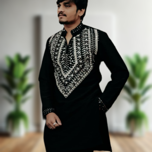 Men’s Exclusive Most-Trending Designer Luxury Real Mirror Embroidery Work Kurta Pajama Set – Premium Wedding & Festive Ethnic Wear by Faisaloutfits 5 Picsart 26 02 11 22 39 54 0551