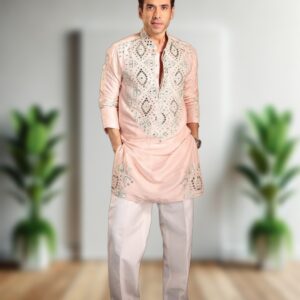 Mens Elite Couture Most Trending Designer Luxury Real Mirror Embroidery Kurta Pajama Set – Handcrafted Royal Wedding Festive & Premium Ethnic Statement Wear by Faisaloutfits 3 Picsart 25 11 01 18 05 03 8641