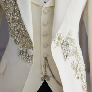 Men’s Imperial Crystal Handcrafted 5-Piece Tuxedo Suit Exclusive Luxury Designer Groom, Wedding & Reception Wear by Faisaloutfits 4 IMG 20260814 1232441